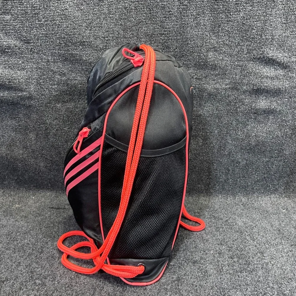 Adidas 103974-F Black Infrared Team Speed Drawstring Sackpack Cinch Gym Bag